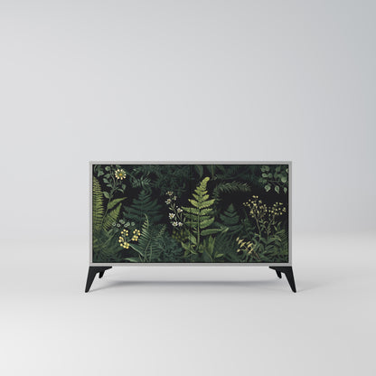 FERN FLOWERS 2-Door Sideboard in Grey Finish