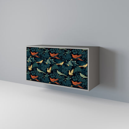 FOWL ORNAMENT 2-Door Sideboard in Grey Finish