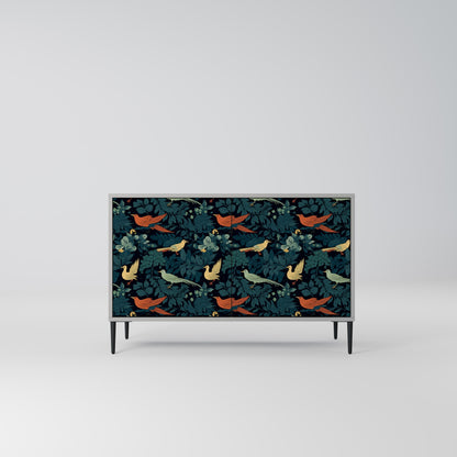 FOWL ORNAMENT 2-Door Sideboard in Grey Finish
