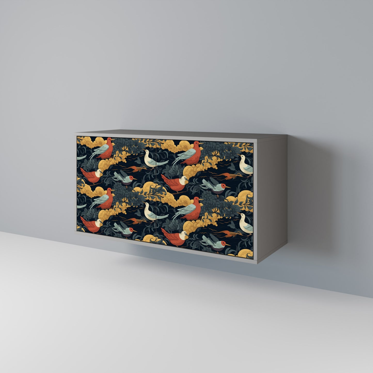FOWLY DAZE 2-Door Sideboard in Grey Finish