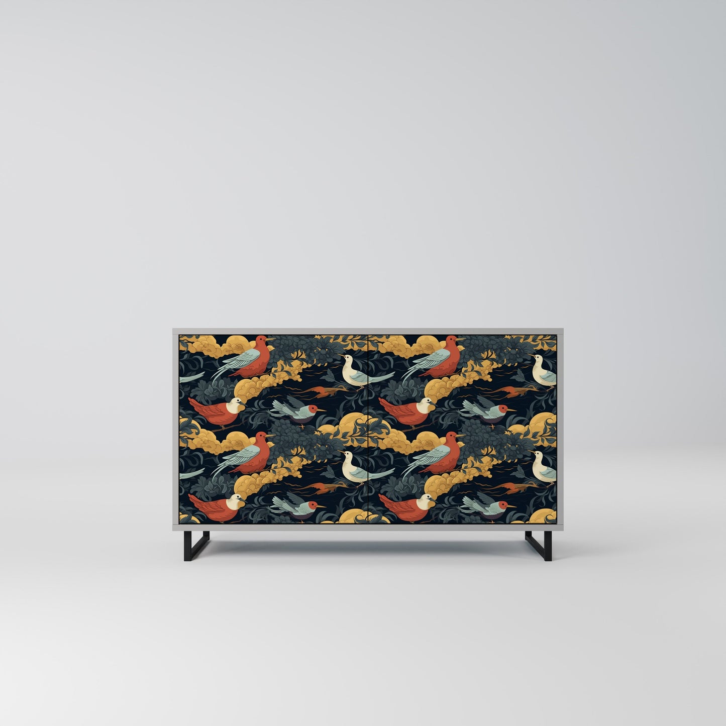 FOWLY DAZE 2-Door Sideboard in Grey Finish