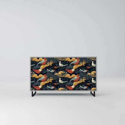 FOWLY DAZE 2-Door Sideboard in Grey Finish