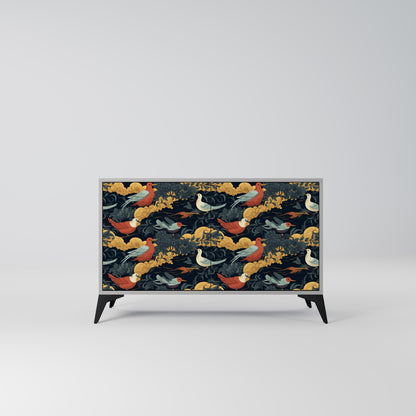 FOWLY DAZE 2-Door Sideboard in Grey Finish