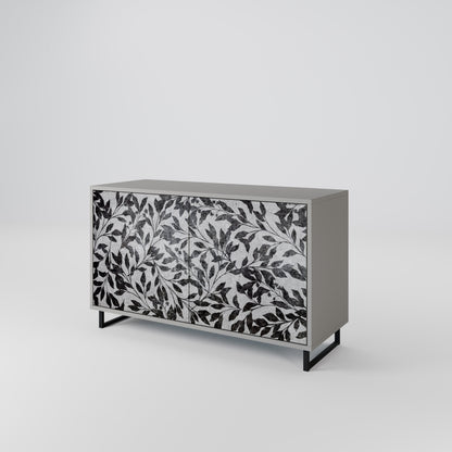 CHARCOAL SPROUT 2-Door Sideboard in Grey Finish