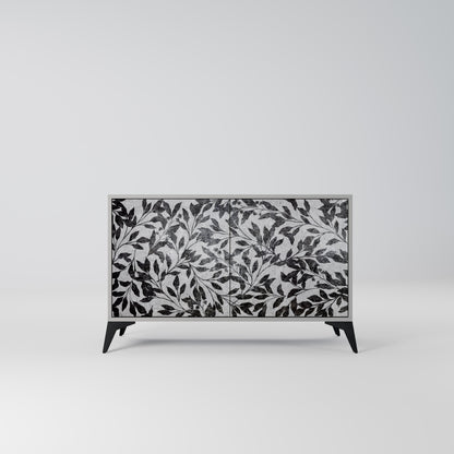 CHARCOAL SPROUT 2-Door Sideboard in Grey Finish