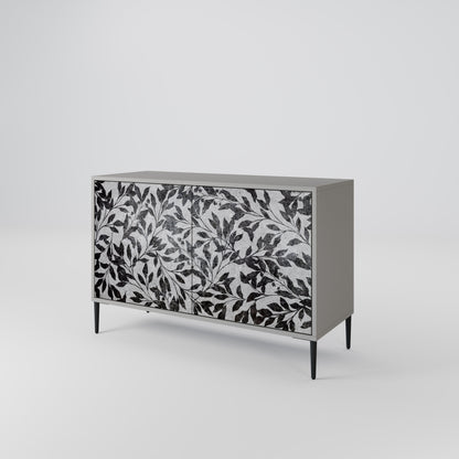 CHARCOAL SPROUT 2-Door Sideboard in Grey Finish