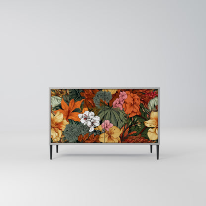 Credenza RADIANT FLORA a 2 ante in finitura grigia