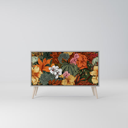 Credenza RADIANT FLORA a 2 ante in finitura grigia