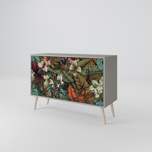 Credenza BOTANICAL EMERGENCE a 2 ante in finitura grigia