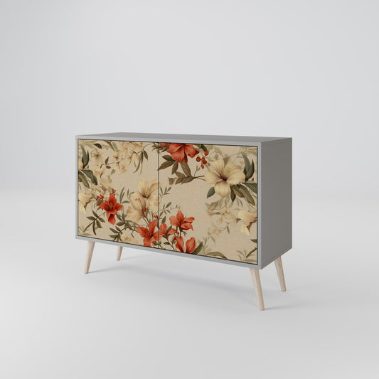 Credenza BLOOMING HARMONY a 2 ante in finitura grigia