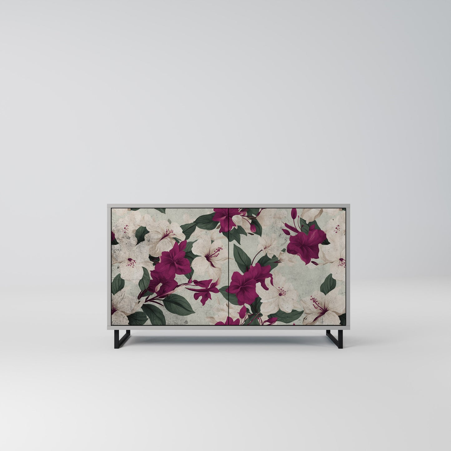 FLOWERET DREAM 2-Door Sideboard in Grey Finish