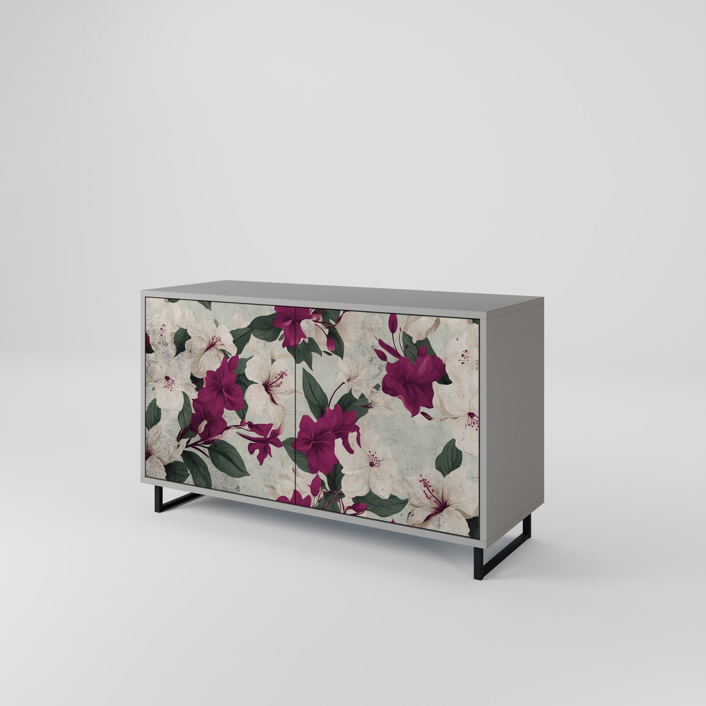 FLOWERET DREAM 2-Door Sideboard in Grey Finish