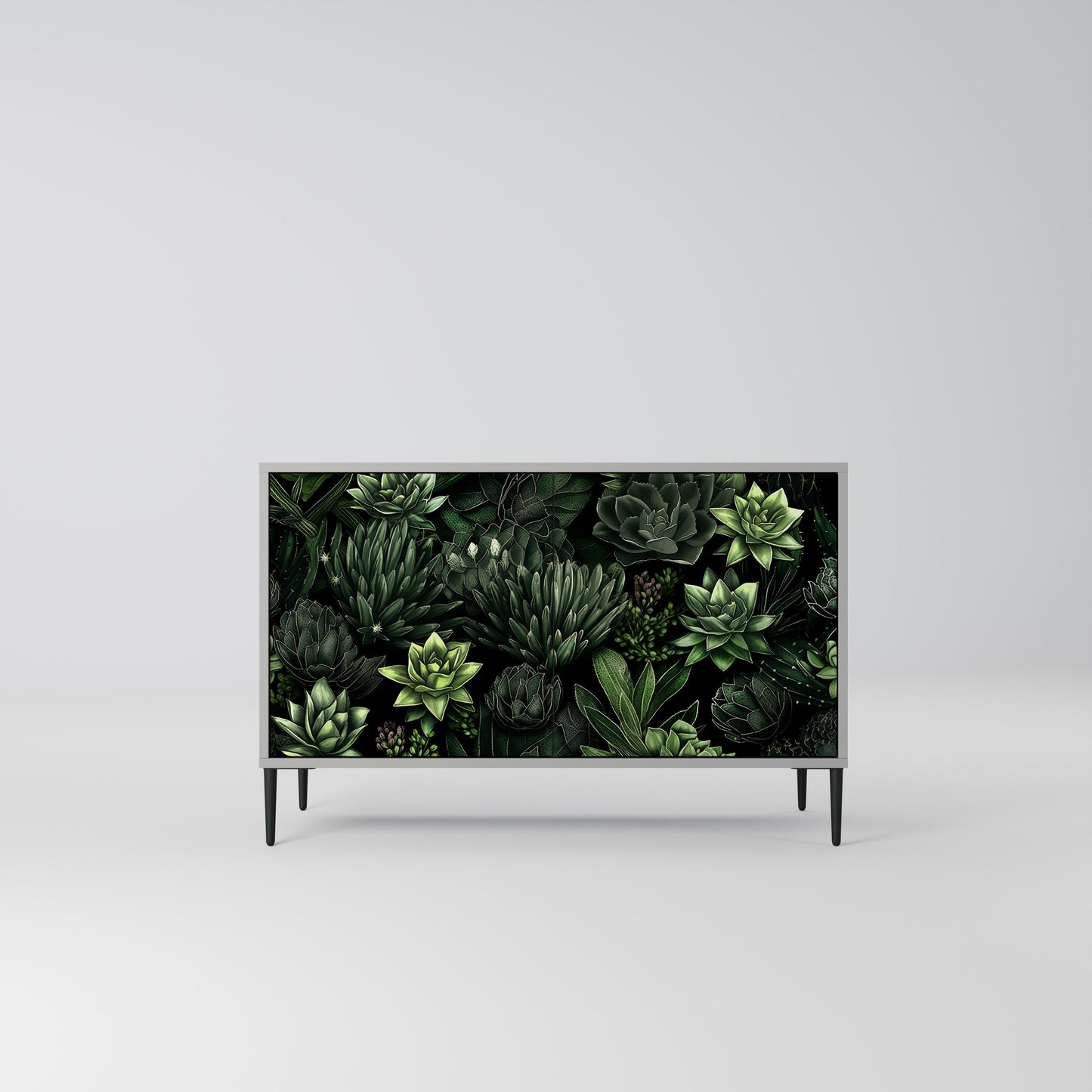 SUCCULENT JUNGLE 2-Door Sideboard in Grey Finish