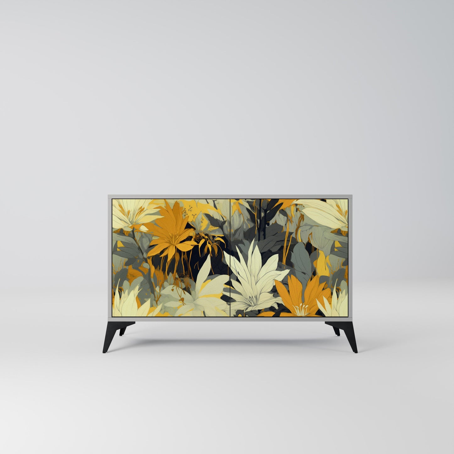 SUNKISSED LILY 2-Door Sideboard in Grey Finish