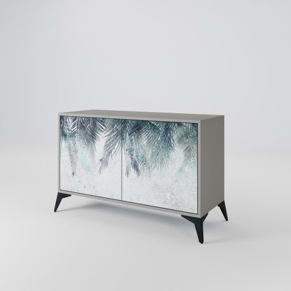 PALM VEIL 2-Door Sideboard in Grey Finish