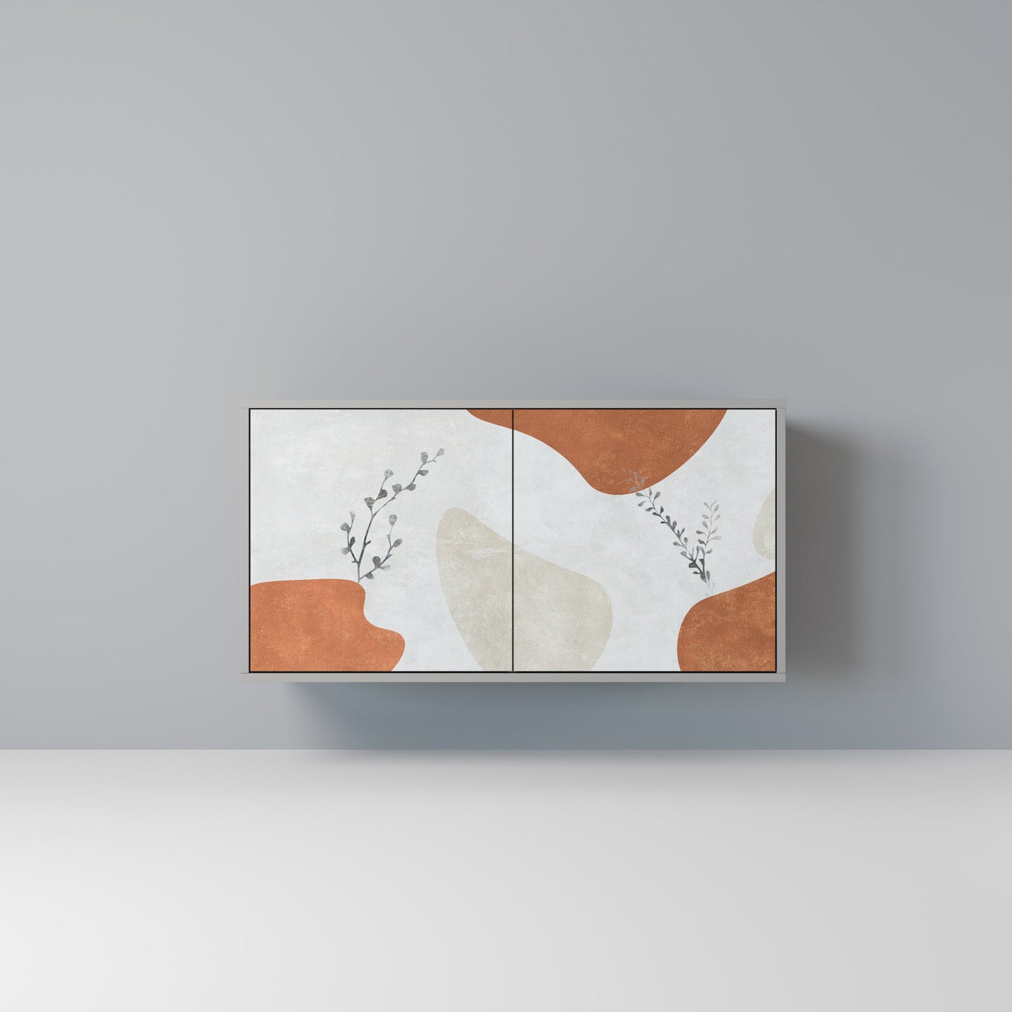TRANQUIL TWIG 2-Door Sideboard in Grey Finish