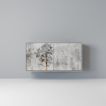 FADE IN THE TREES 2-Door Sideboard in Grey Finish