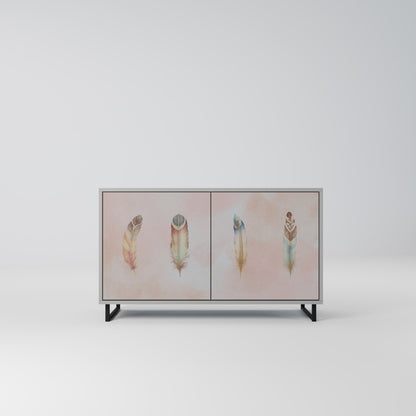 THE DELIQUESCE 2-Door Sideboard in Grey Finish