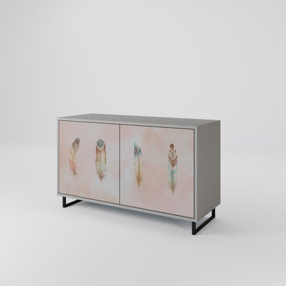 THE DELIQUESCE 2-Door Sideboard in Grey Finish