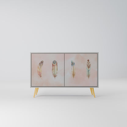 THE DELIQUESCE 2-Door Sideboard in Grey Finish