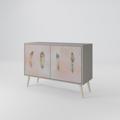 THE DELIQUESCE 2-Door Sideboard in Grey Finish