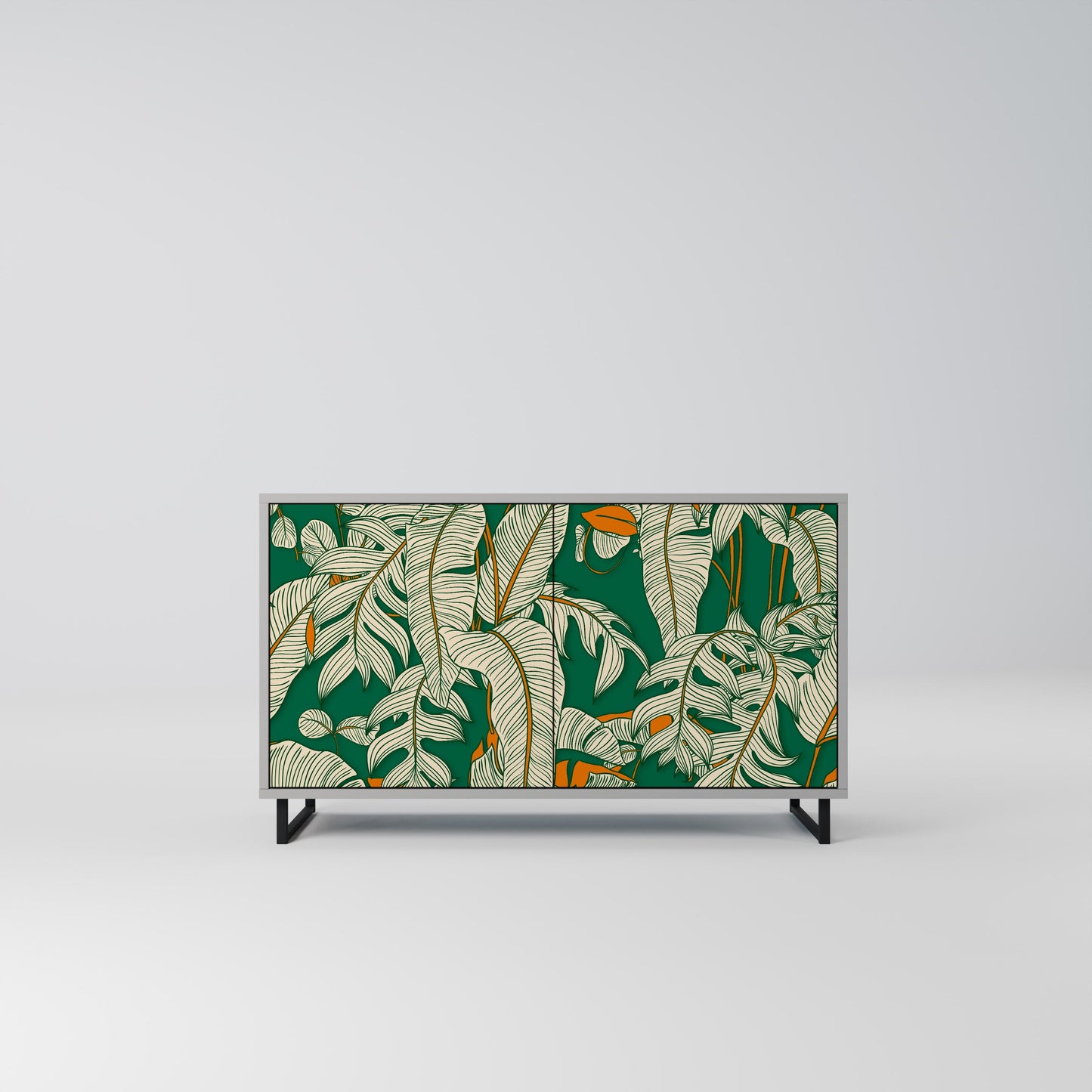 VERDANT PLEASURES 2-Door Sideboard in Grey Finish