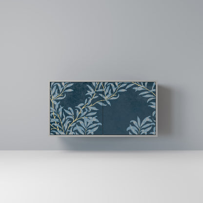 Credenza a 2 ante BLUE LEAVES in finitura grigia