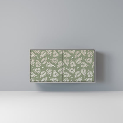 LEAVES ON GREEN 2-Door Sideboard in Grey Finish
