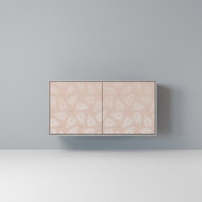 LEAVES ON BEIGE 2-Door Sideboard in Grey Finish