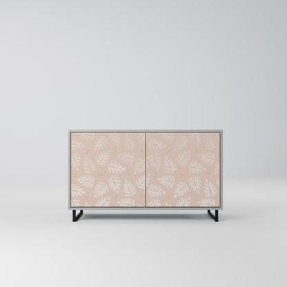 LEAVES ON BEIGE 2-Door Sideboard in Grey Finish
