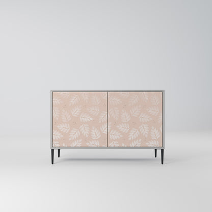 LEAVES ON BEIGE 2-Door Sideboard in Grey Finish
