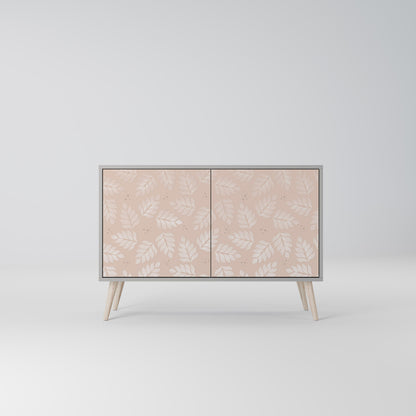 LEAVES ON BEIGE 2-Door Sideboard in Grey Finish