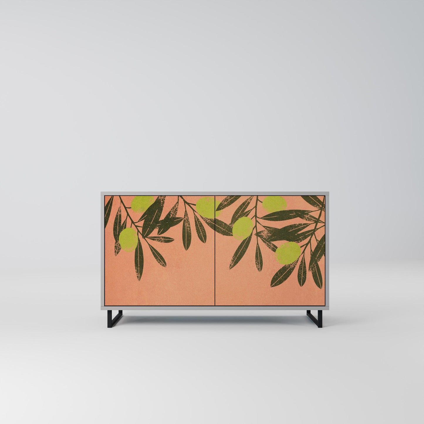 JUICY OLIVES 2-Door Sideboard in Grey Finish