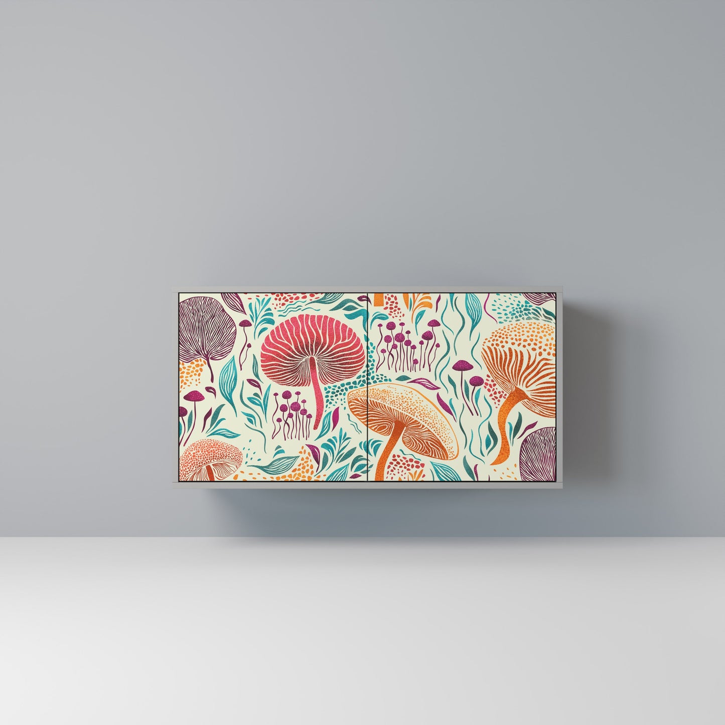 FUNGUS FANTASY 2-Door Sideboard in Grey Finish