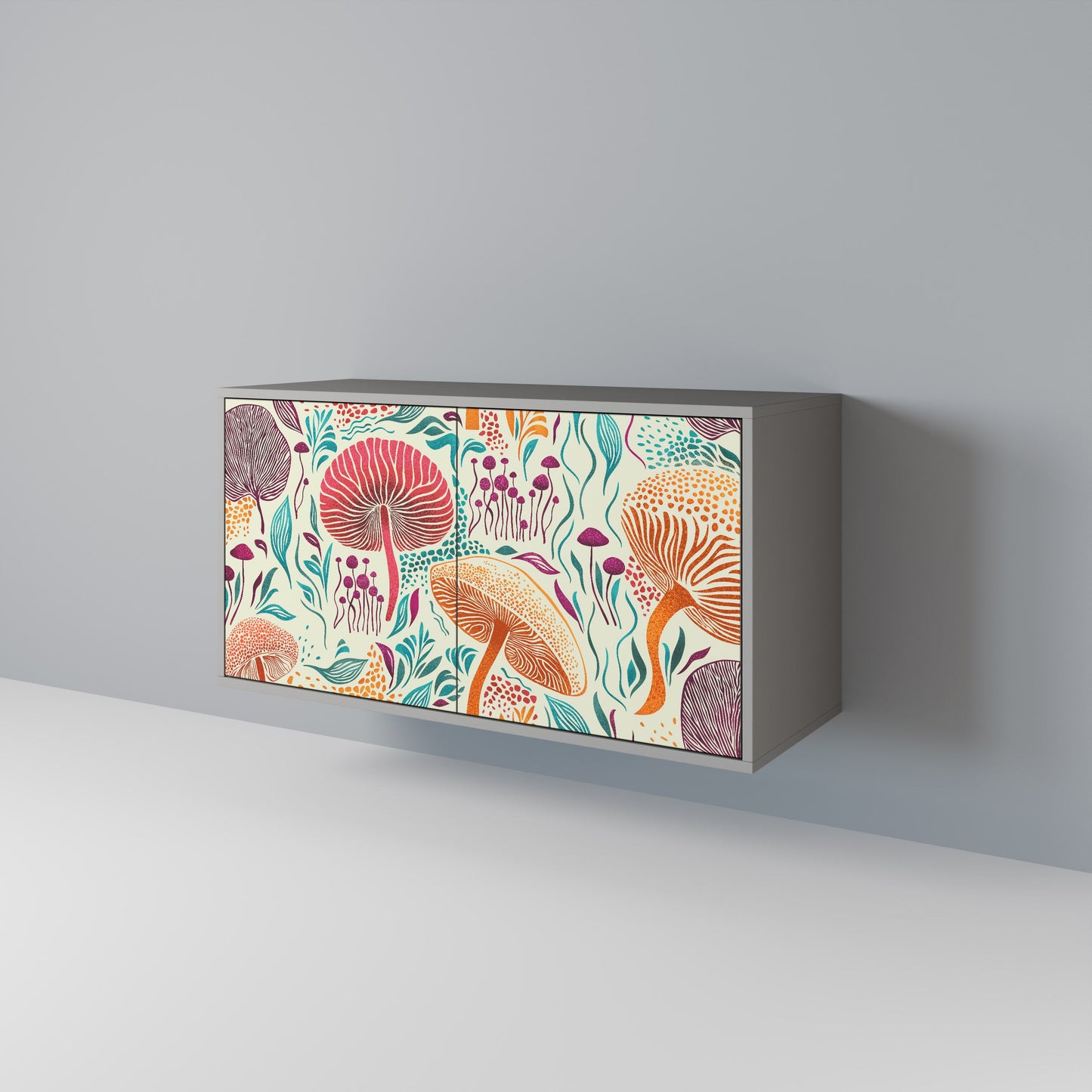 FUNGUS FANTASY 2-Door Sideboard in Grey Finish