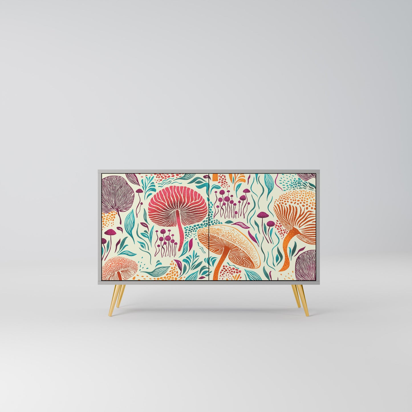 FUNGUS FANTASY 2-Door Sideboard in Grey Finish