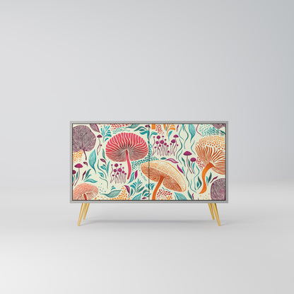 FUNGUS FANTASY 2-Door Sideboard in Grey Finish