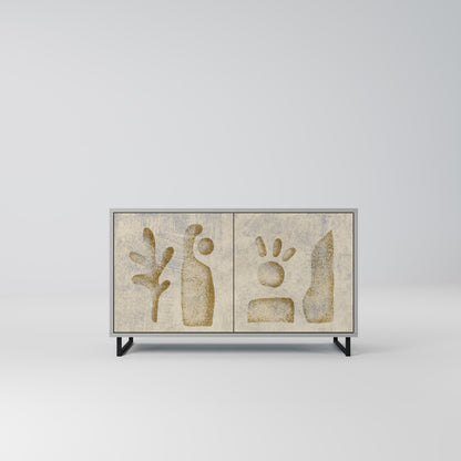Credenza a 2 ante SAND SCULPTURES in finitura grigia