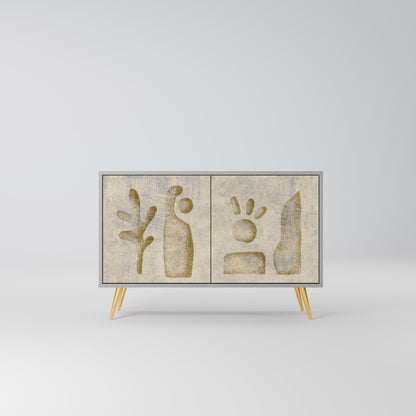 Credenza a 2 ante SAND SCULPTURES in finitura grigia