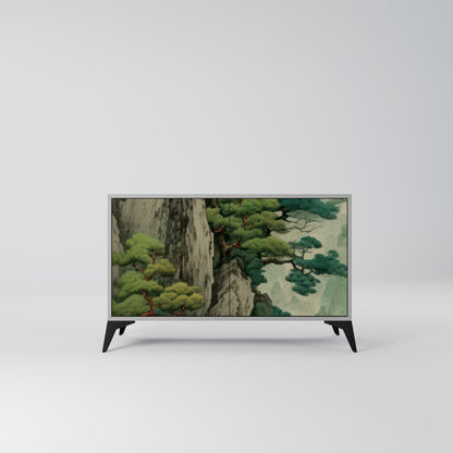 VERDURE ABYSS 2-Door Sideboard in Grey Finish