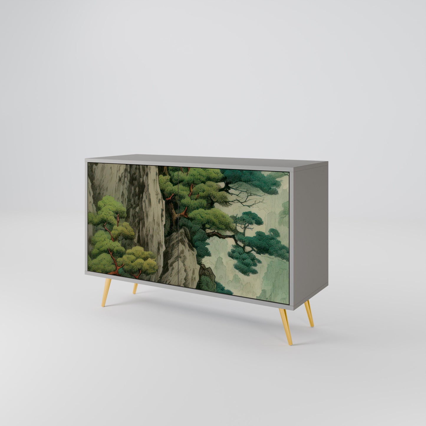 VERDURE ABYSS 2-Door Sideboard in Grey Finish