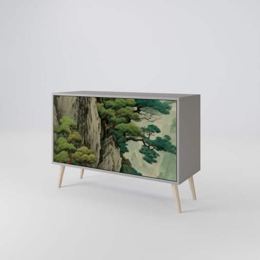 VERDURE ABYSS 2-Door Sideboard in Grey Finish