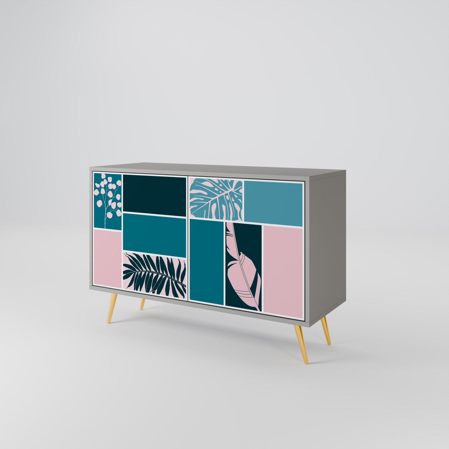 COMBINATION OF SHAPES 2-Door Sideboard in Grey Finish