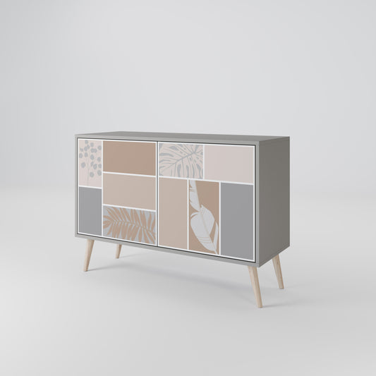 TROPICAL SHAPES 2-Door Sideboard in Grey Finish