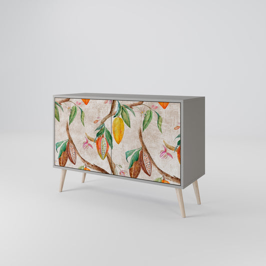 COCOA FRUITS 2-Door Sideboard in Grey Finish