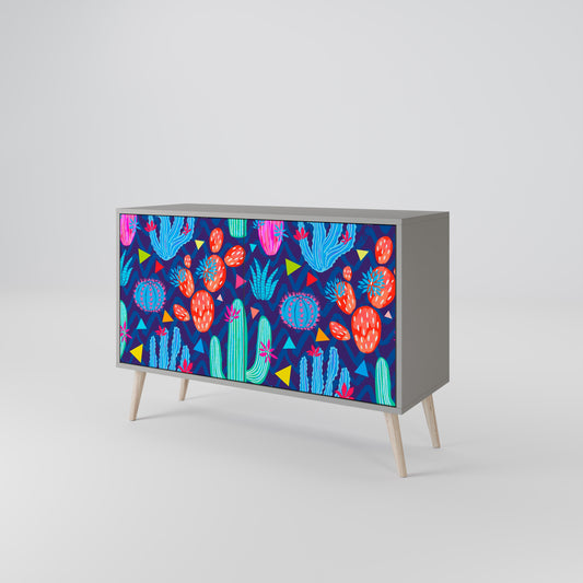 CACTUS VIBES 2-Door Sideboard in Grey Finish