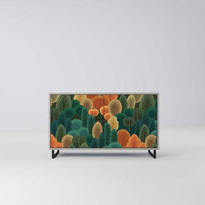 Credenza a 2 ante AUTUMN KALEIDOSCOPE in finitura grigia
