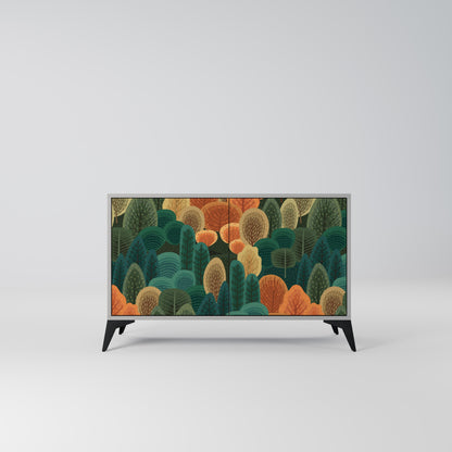 Credenza a 2 ante AUTUMN KALEIDOSCOPE in finitura grigia