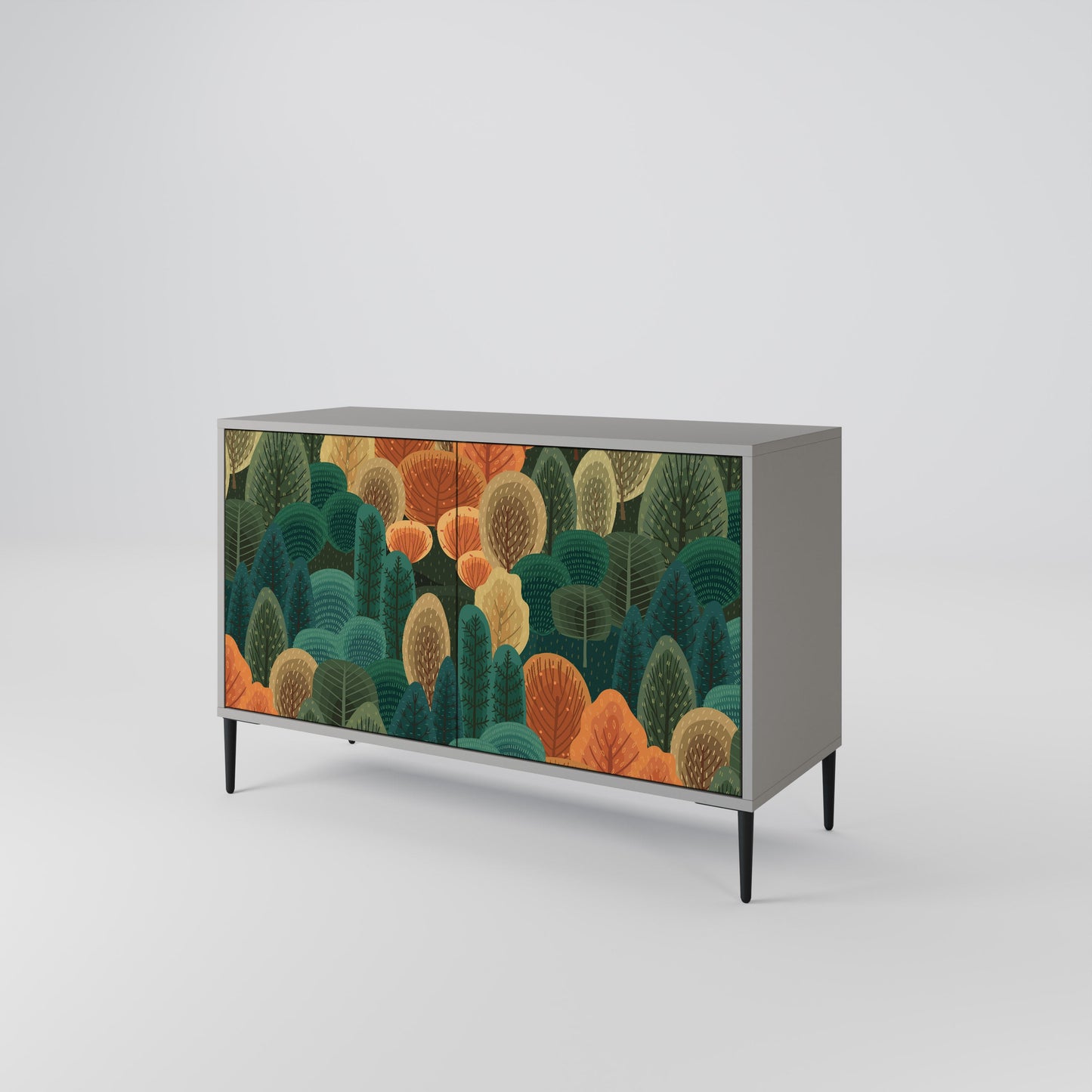 Credenza a 2 ante AUTUMN KALEIDOSCOPE in finitura grigia