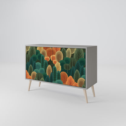 Credenza a 2 ante AUTUMN KALEIDOSCOPE in finitura grigia